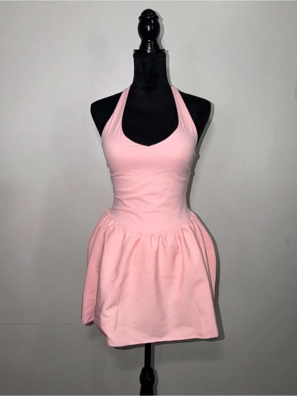 ALO Yoga Pink Halter Skater Dress